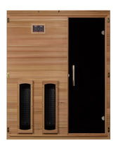 Load image into Gallery viewer, Maxxus S-Line Yoga 3-Person Full Spectrum Near Zero EMF (Under 3MG) FAR Infrared Sauna (Canadian Hemlock)