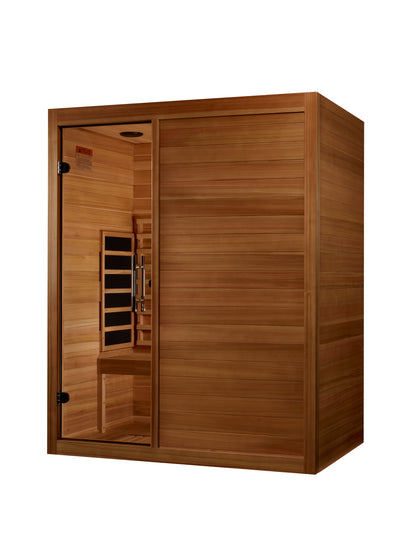 Maxxus S-Line Yoga 3-Person Full Spectrum Near Zero EMF (Under 3MG) FAR Infrared Sauna (Canadian Hemlock)
