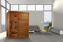 Load image into Gallery viewer, Maxxus S-Line Yoga 3-Person Full Spectrum Near Zero EMF (Under 3MG) FAR Infrared Sauna (Canadian Hemlock)