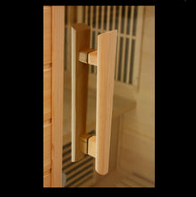 Load image into Gallery viewer, Maxxus 3-Person Corner Low EMF (Between 5-10 MG) FAR Infrared Sauna (Canadian Hemlock)