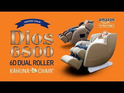 Dios 6800 Massage Chair 6D Dual Core Air Roller SL-track  Black/Gray